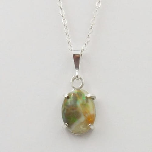 DKC-1050 Necklace, Ethiopian opal $180 at Hunter Wolff Gallery